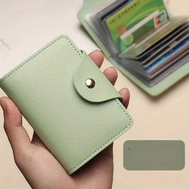 Mini Large Capacity Multi Clear Slots Card Holder ID Card Credit Card Storage Bag Casual Document Package for Travel Daily Use