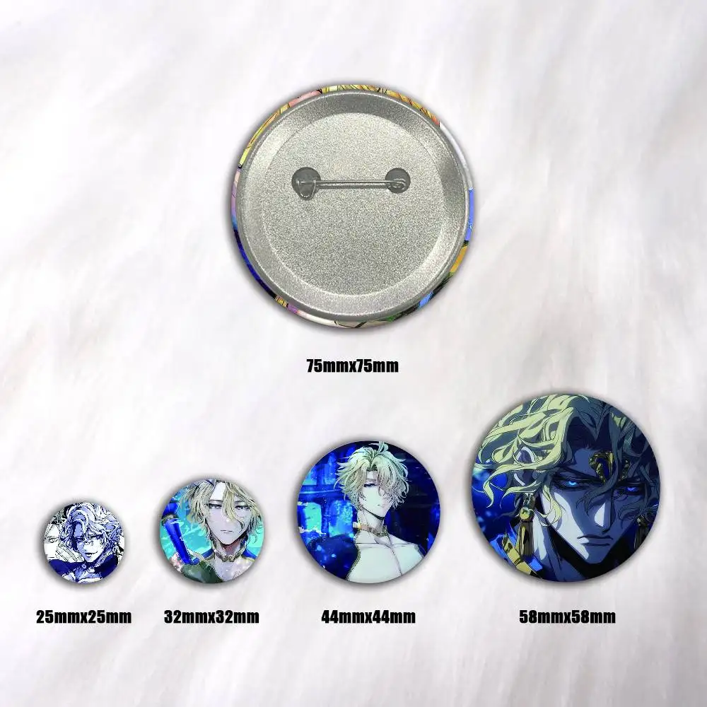 Anime P-Poseidon Creative Round Button Badges Cute Pin Brooch for Backpack Clothes Lapel Jewelry Accessories Friends Gift