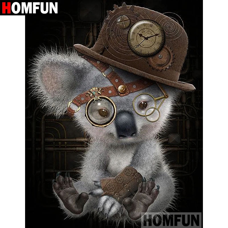 

HOMFUN 5D DIY алмазная живопись полная квадратная/круглая дрель "мультяшная мышь" 3D вышивка крестиком подарок домашний декор A09988