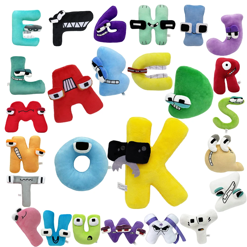 Muñecos de Peluche del Alfabeto, Muñeca de Anime Kawaii, 26 Letras del Alfabeto Inglés, Juguetes de Peluche Educativos para Niños, Regalos de Muñecas de Peluche Montessori