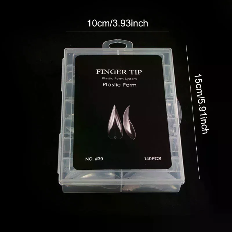 140 pçs/caixa curvado stiletto 3d águia garra unhas formas duplas para extensão do gel do prego de falcão unhas esculturas moldes de cobertura completa