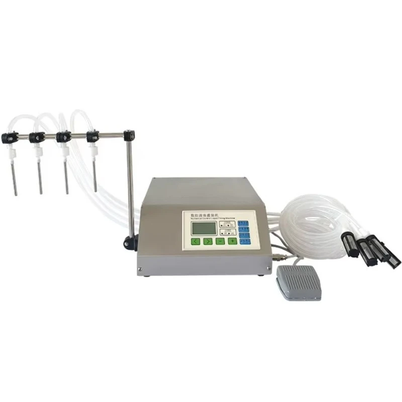 4-Head high-precision electric quantitative beverage juice milk water liquid filling machine