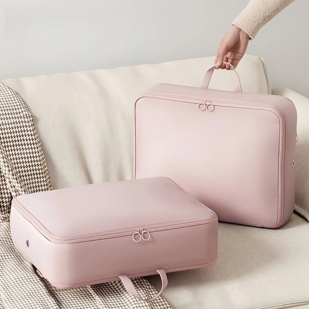 1 Stück Kompressions-Aufbewahrungsbeutel Platzsparende Packtasche für Bettwäsche Reise-Kompressionsbeutel Tragbar mit Handgriff