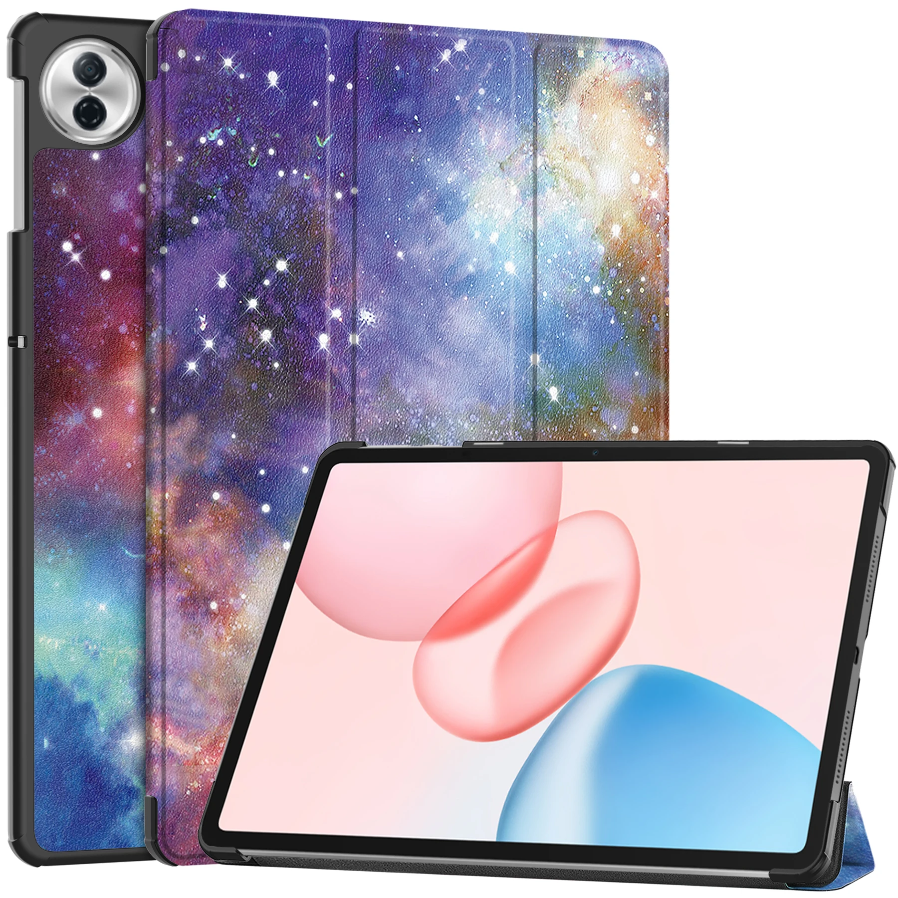

Роскошный чехол из искусственной кожи для Huawei Honor Pad 10 (планшет), 2025 12,1 дюйма HEY3-W00, тройная подставка, умный окрашенный чехол с автоматическим режимом сна