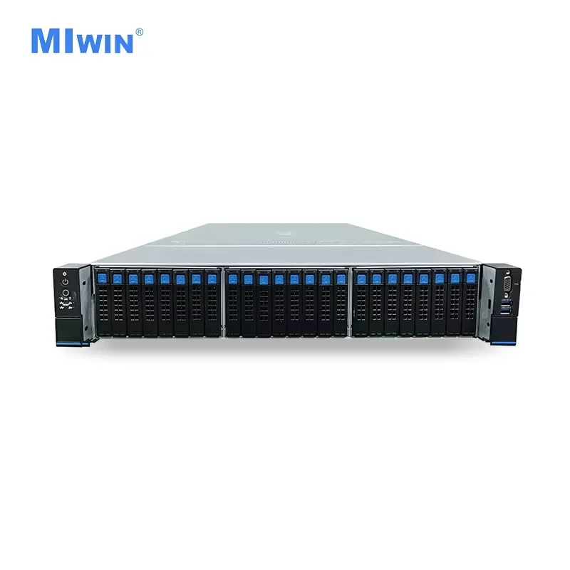 2U 24-Bay Server, 32 DDR5 Dual Channel, 4th/5th Gen CPU, 2.5 Inch NVMe Hard Disk, 6 PCIE 5.0 X16 Slots