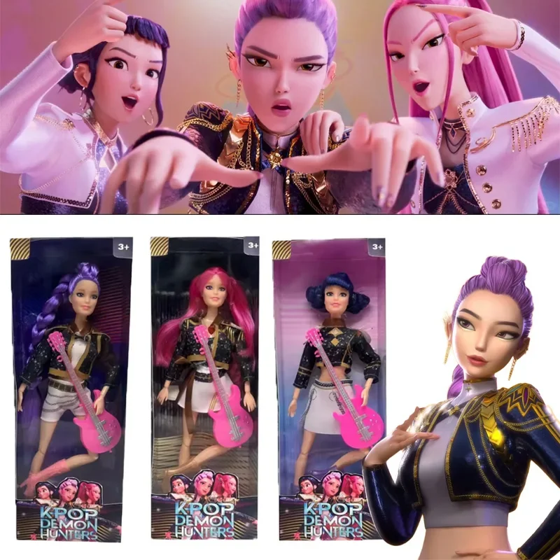 

ГОРЯЧАЯ Kpop Охотники на демонов, фигурка в прямом эфире, игрушка Руми Мира Зои, тема киски, песня красочных огней для фанатов, подарки на день рождения для детей