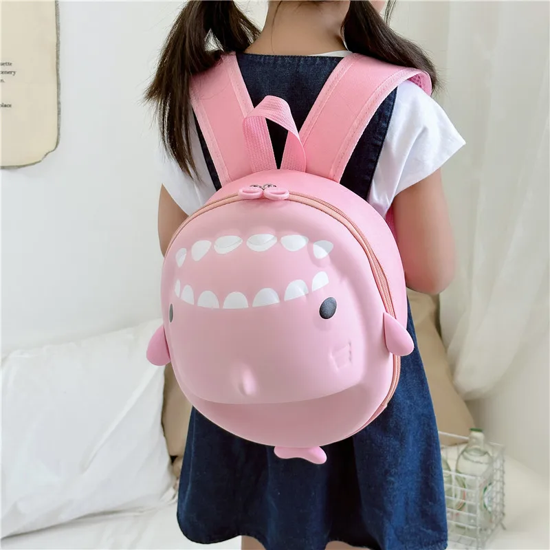 Children\'s backpack new cartoon cute shark eggshell backpack kindergarten f