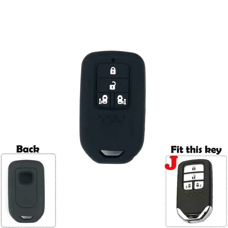 Silicone Car Key Cover FOB Case For Honda 2015 2016 Odyssey Freed Elysion MPV Remote Key Jacket Case With 4 Buttons