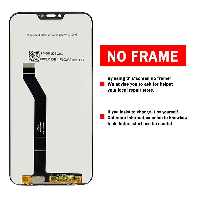 IPS For Motorola MOTO G7 Power LCD XT1955 Display Touch Screen Digitizer Assembly For Moto G7 Power XT1955-4 Display Frame