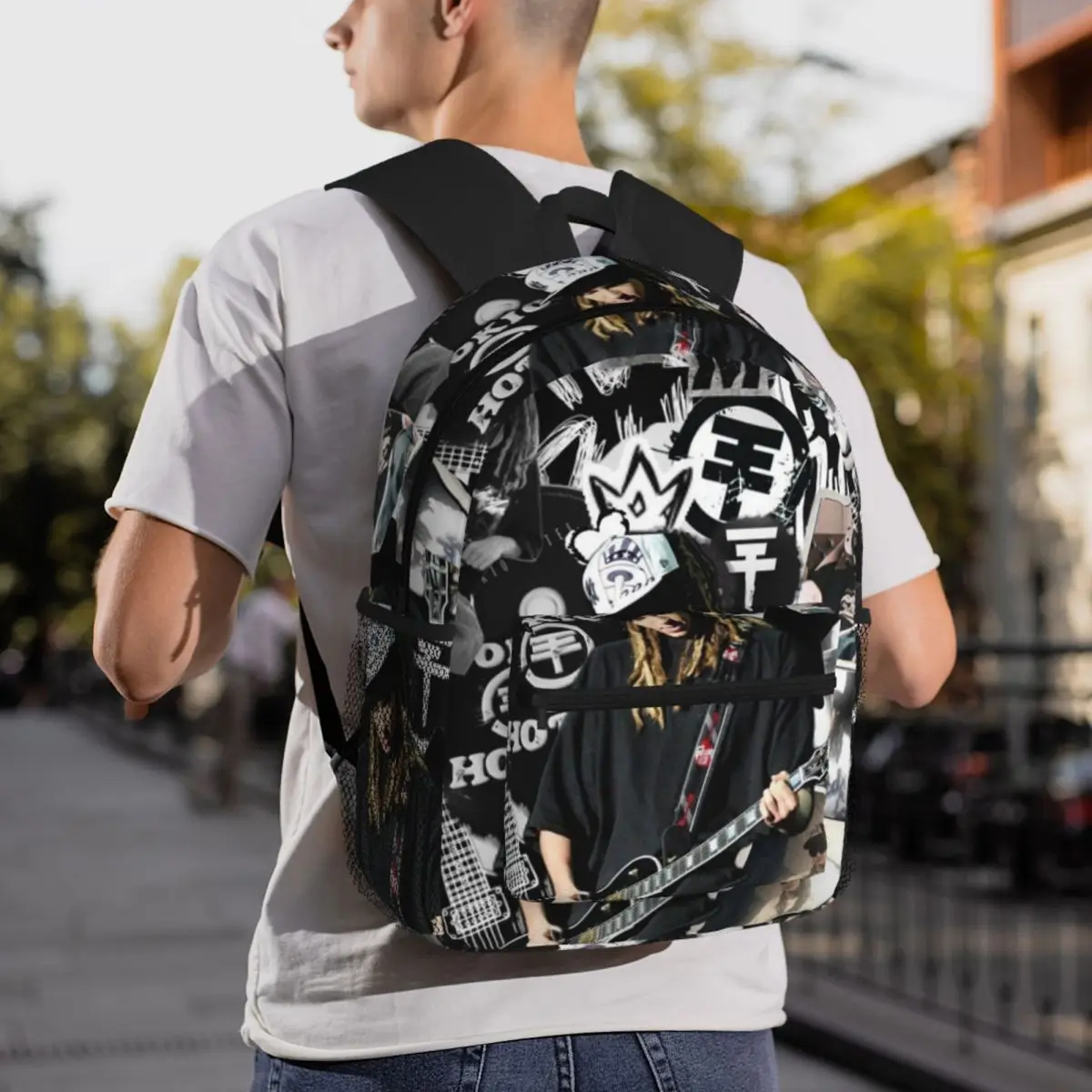 Tokio Hotel Tom Kaulitz Music Band Backpack Daypack Large Capacity Kids BookBag School Bag Shoulder Bags for Men Women