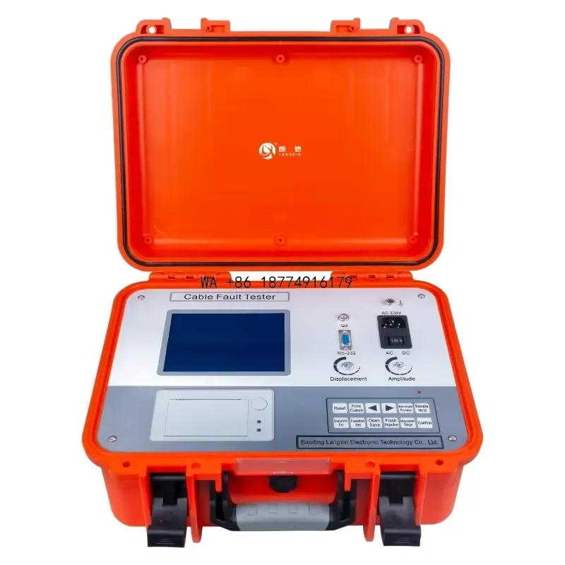 wmwmnu LANGXIN High Accuracy 1% Portable Cable Fault Tester IP55 Protection Underground Cable Short Open Breakpoint Location
