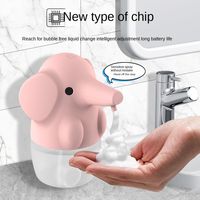 Elephant Shape Automatic Soap Dispenser 250ML Smart Touchless Hand Wash Dispenser USB Rechargeable Quick Foaming