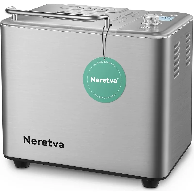 

Neretva Bread Maker Machine, 20-in-1 2LB Automatic Breadmaker with Gluten Free Pizza Sourdough Setting