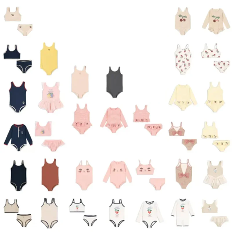 

В наличии: Новинка 2026 года! Комплекты купальников KS для девочек (весна-лето), двухсекционный купальный костюм с панамкой для пляжного отдыха.