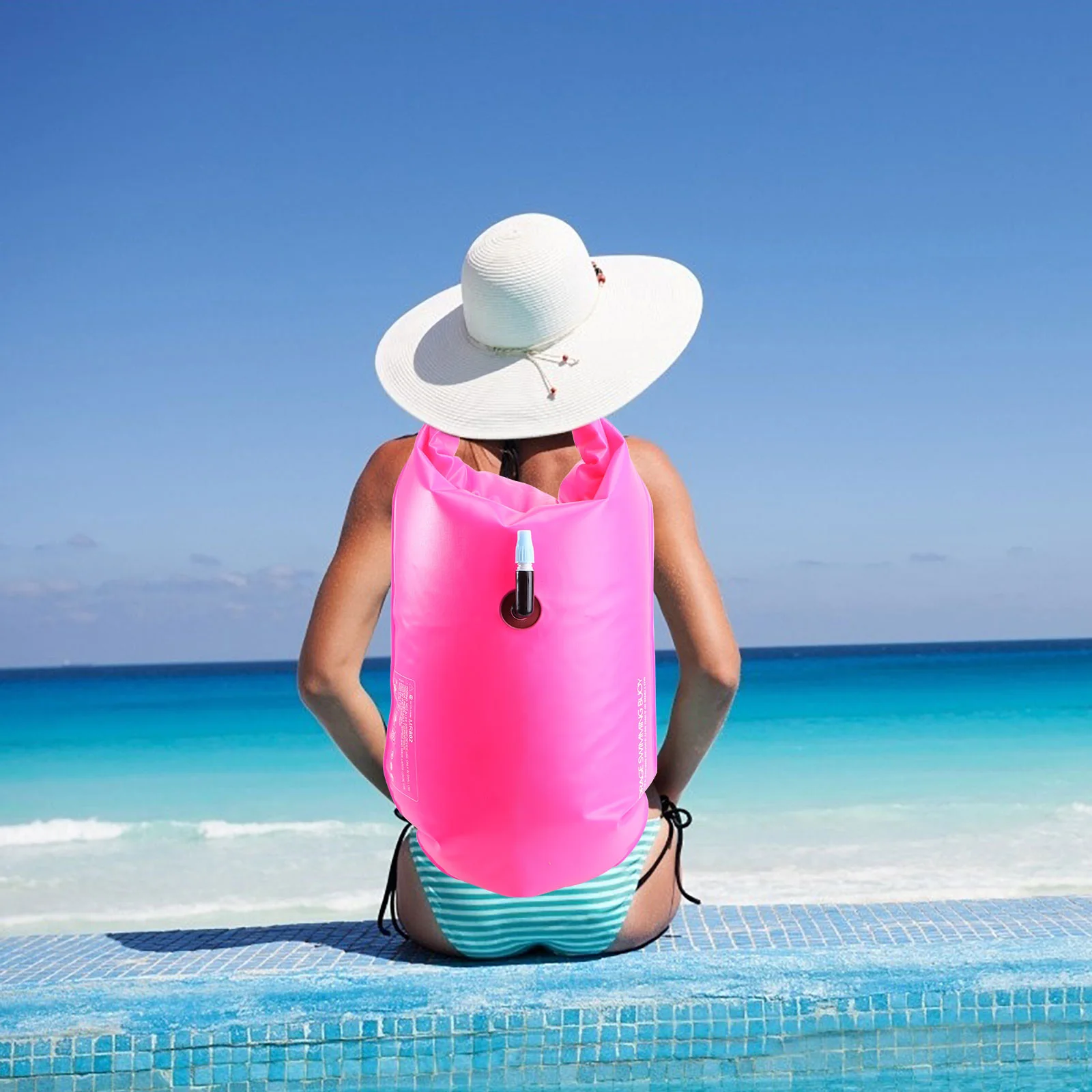 

20L Inflatable Floating Bag PVC Swim Buoy Waterproof Rafting Gear for Boating Kayaking Surfing Camping Rescuing