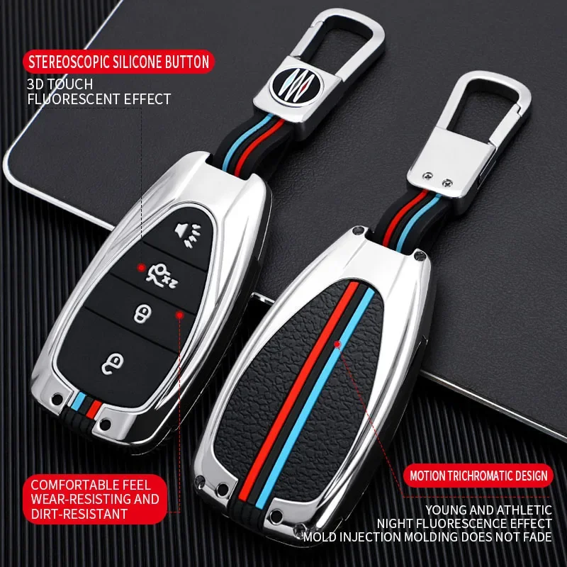 Funda para llave de coche, carcasa Fob para Chevrolet Onix Equino Orlando Cruze Spark Sonic Camaro Volt Bolt Trax Malibu Blazer Traverse