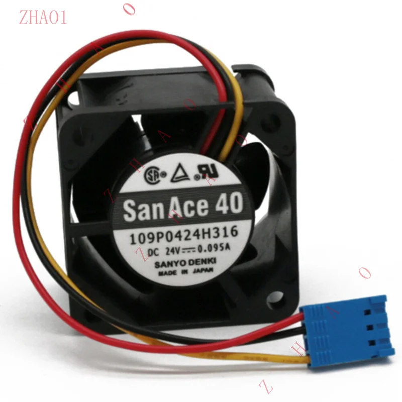 Z   3pcs for SANYO DENKI San Ace 40 24V 1028 109P0424H316 0.095A Plug Cooling Fan