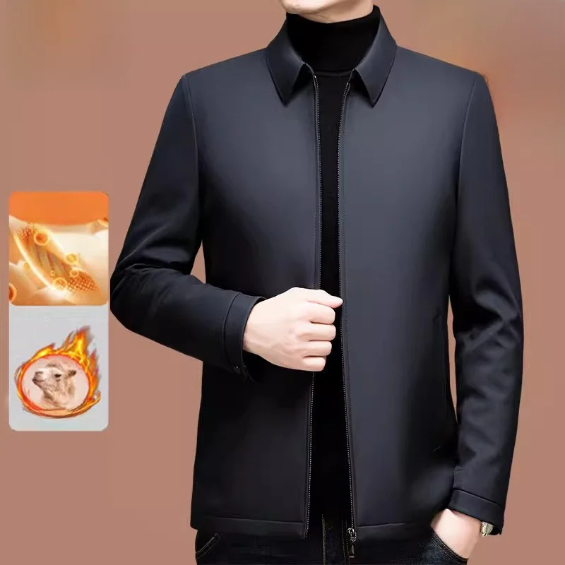 

Pierre Cardin High-End Men's Camel down Thiened Cotton Jaet Autumn Winter Comfortable Casual Outerwear Warmth Faion Cit...