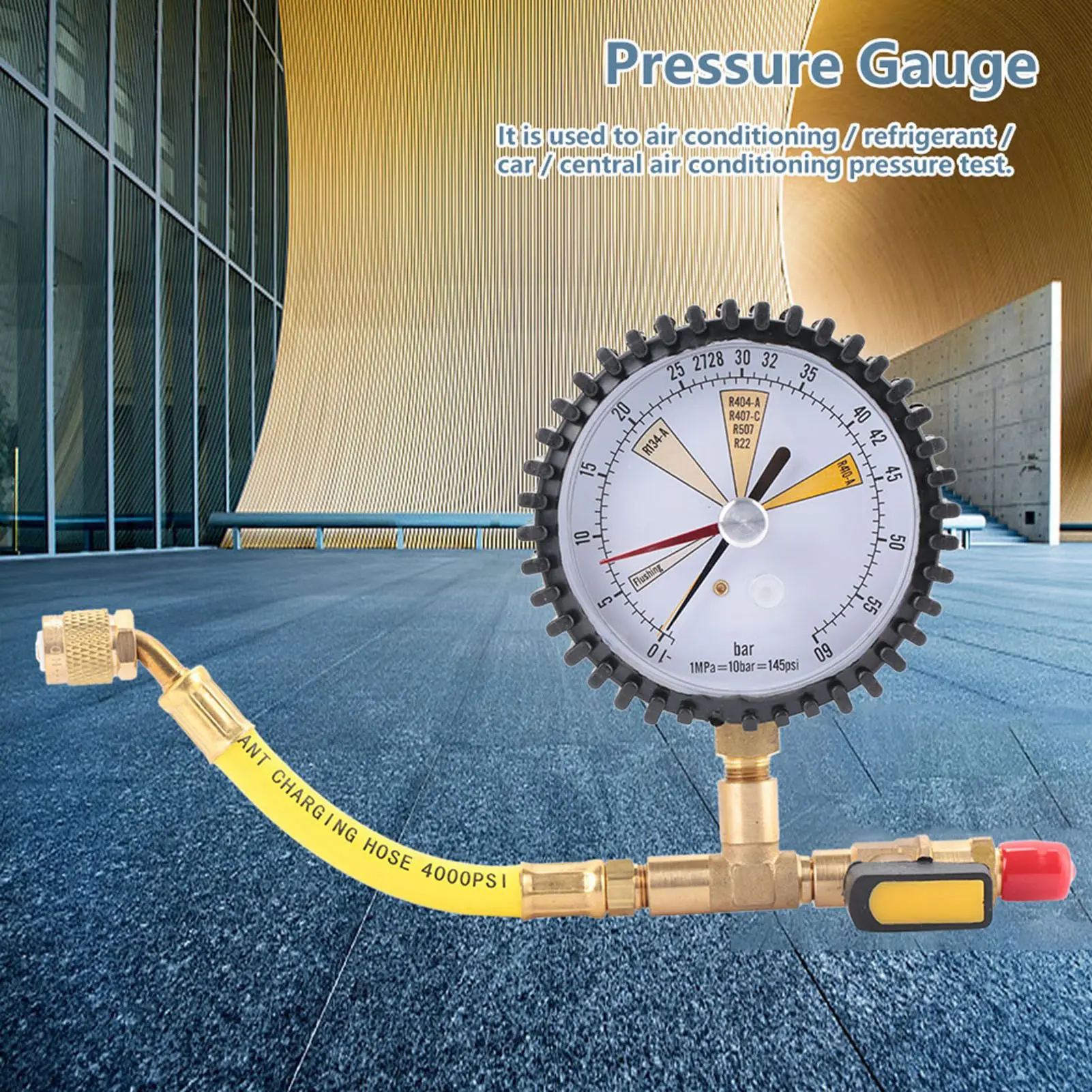 Air Conditioning Refrigeration Nitrogen Pressure Test Gauge Pressure Test Table Air Conditioning Pressure Gauge