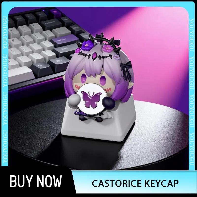 Honkai Star Rail Castorice Anime Keycap Resin Creativity Keycaps Mechanical Keyboard Keycaps Personality Custom Pc Accessories