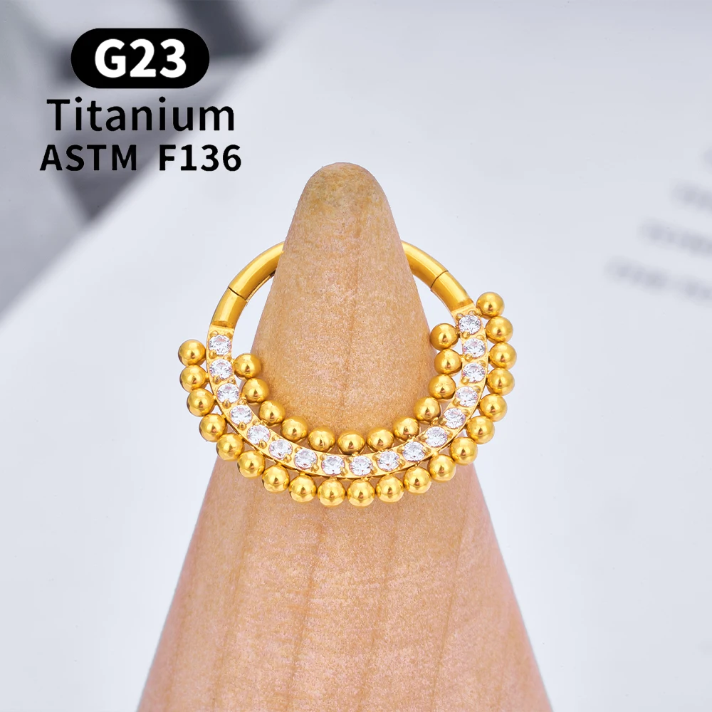 G23 Titan Runde Hoop D Form Nasenring Daith Herz Ohrring 16G CZ Scharniersegment Ohr Tragus Knorpel Helix Piercing Schmuck – Detail 7