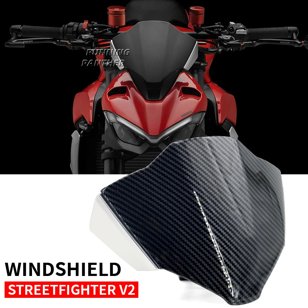 

Лобовое стекло мотоцикла для Ducati Streetfighter V2 STREETFIGHTER V4 S V4S 2021 2022 2023, ветрозащитный экран