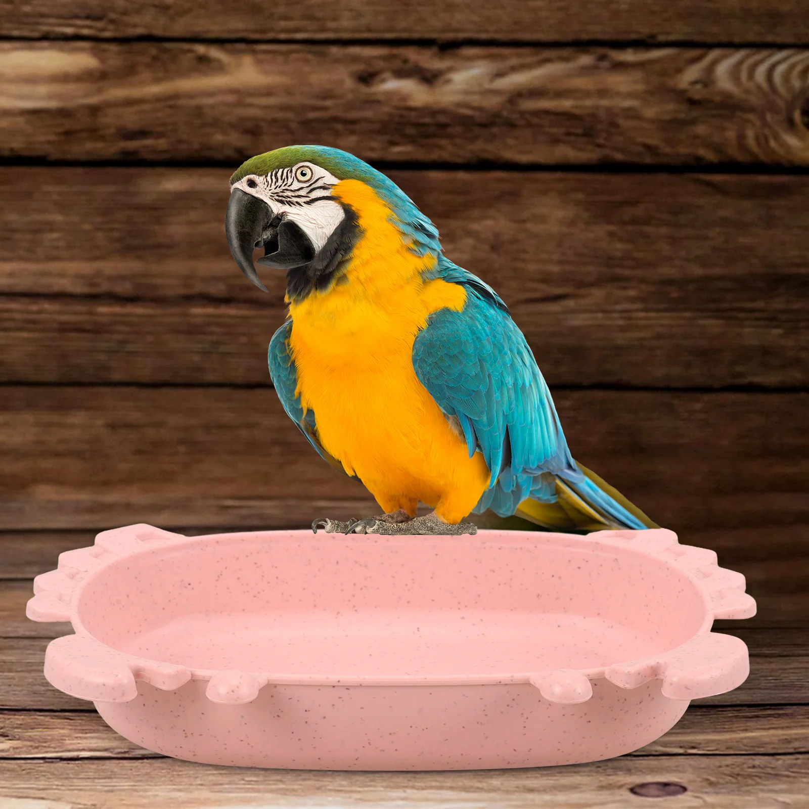 

Bath Basin for Pet Birds Crab-Themed Bathtub Anti-Slip Base Large Size Durable Plastic Cage Accessories Parrot Bathing