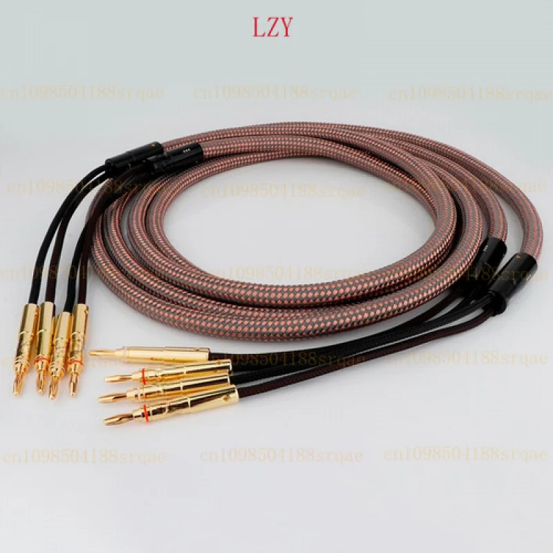 

Pair for Accuphase OCC HiFi Audio Speaker Cable with 24K Gold Plated Banana Plug