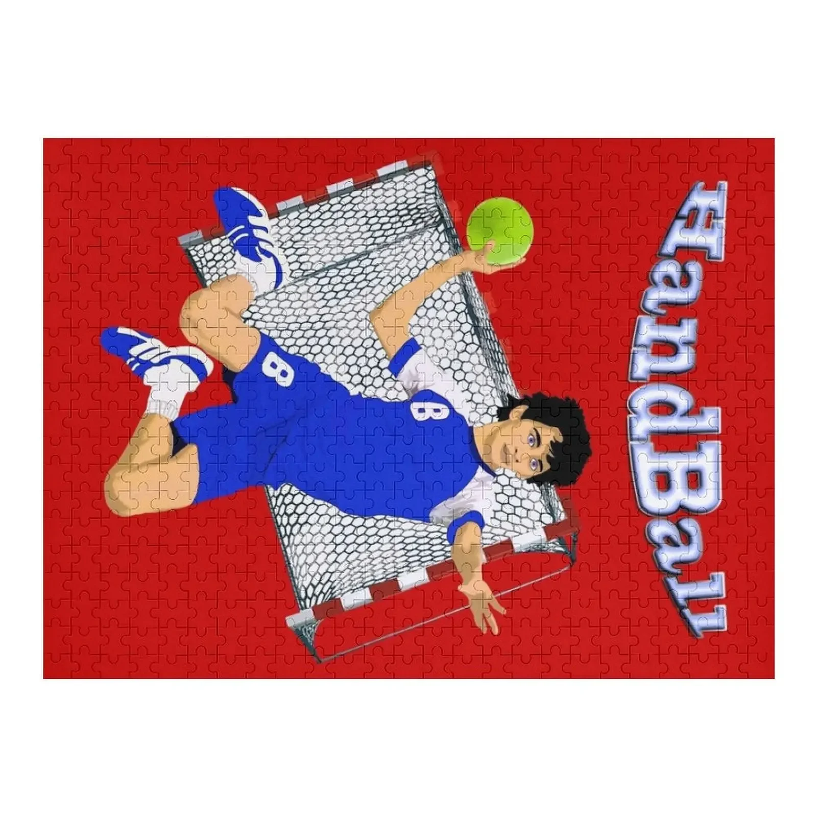 

Handball player in blue outfit Jigsaw Puzzle Custom Wooden Gift Adult Wooden Puzzle