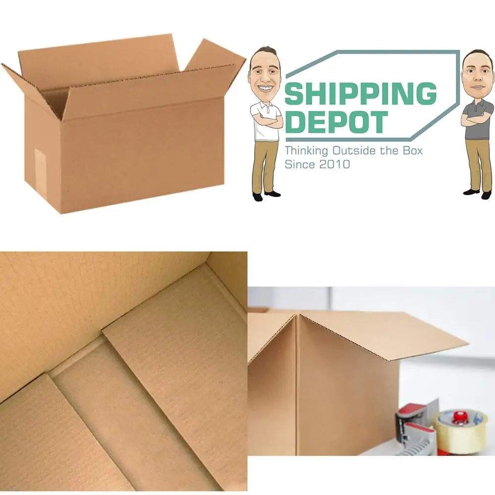 Corrugated Cardboard Boxes - 12x6x6 Inches, 100-Pack Shipping Moving Cartons for Mailing and Packing