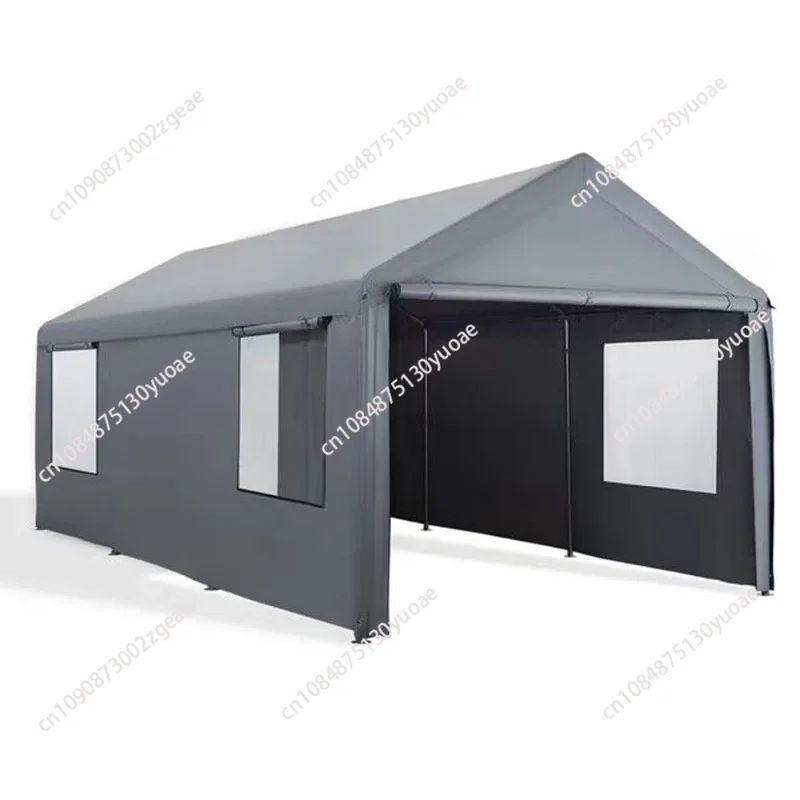 Outdoor large car tent, simple with window parking shed, portable and easy to store, large space folding sunscreen canopy