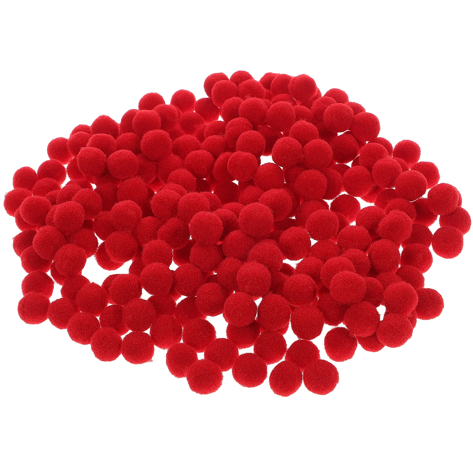 250pcs Red Poms Crafting Balls Diy Hat Diy Clothes Prop Decorations Sewing Costume Materials Gentle Multipurpose