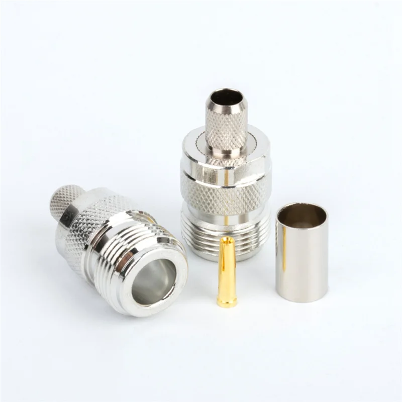 N-نوع أنثى العقص N-K-5 RF موصل هوائي موصل 5D-FD LMR300 سلك العقص A62X