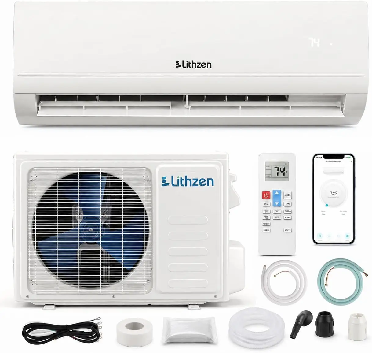 12000 BTU Mini Split Air Conditioner and Heater, 17 SEER2, 115V