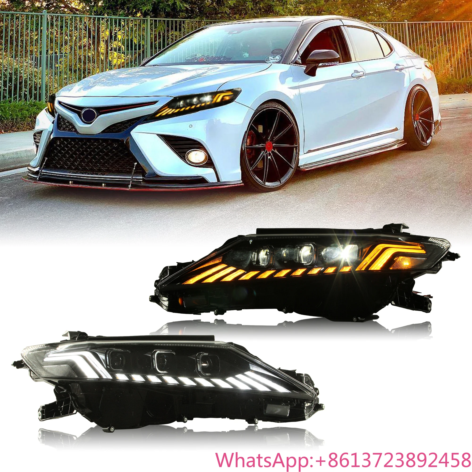 

HRS Manufacturer LED Lamps for Camry 8th 2018-2022 Year Car Rear Front Lamps Headlamp Headlights Assembly