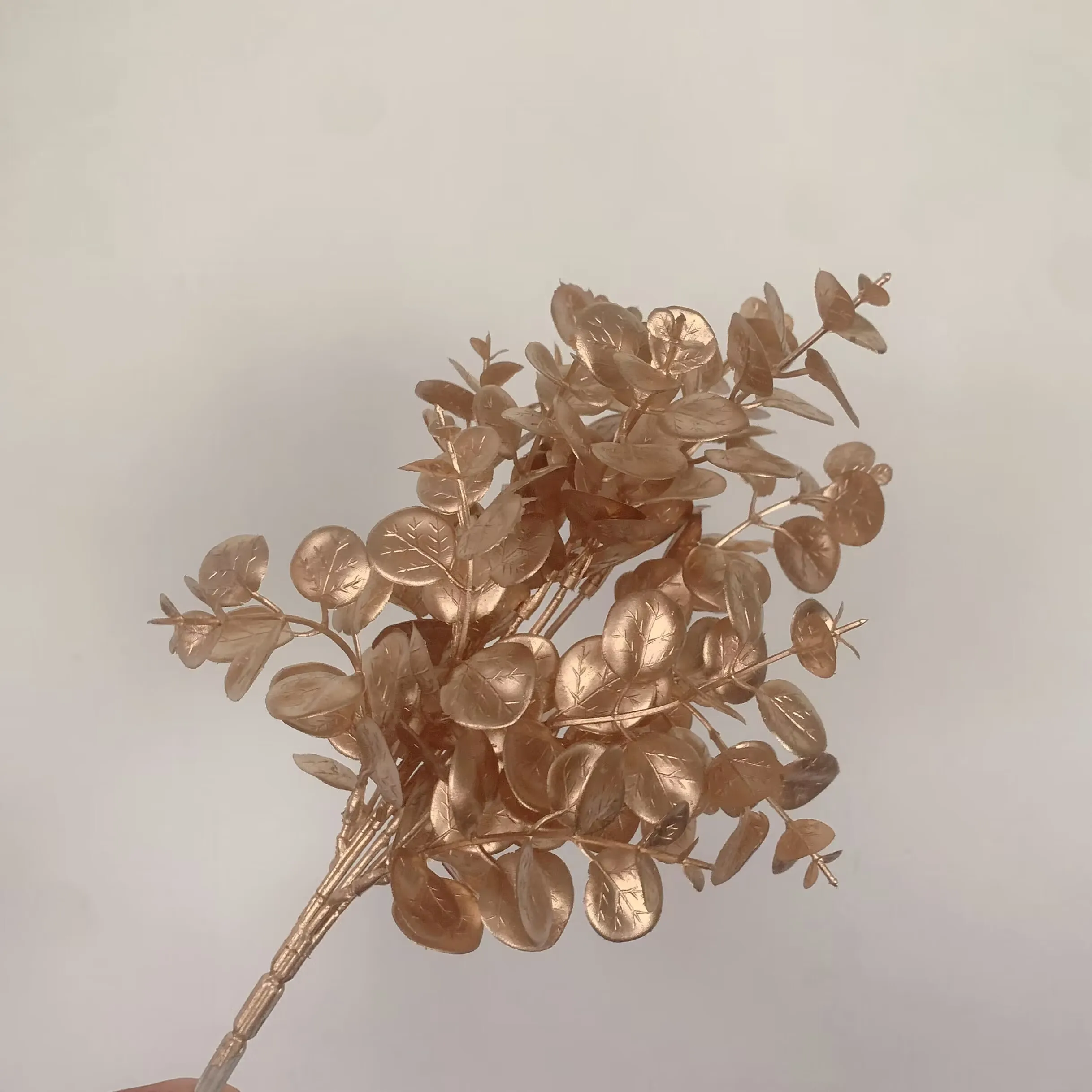 Golden Eucalyptus rose bouquet flower gold grass Christmas decorations