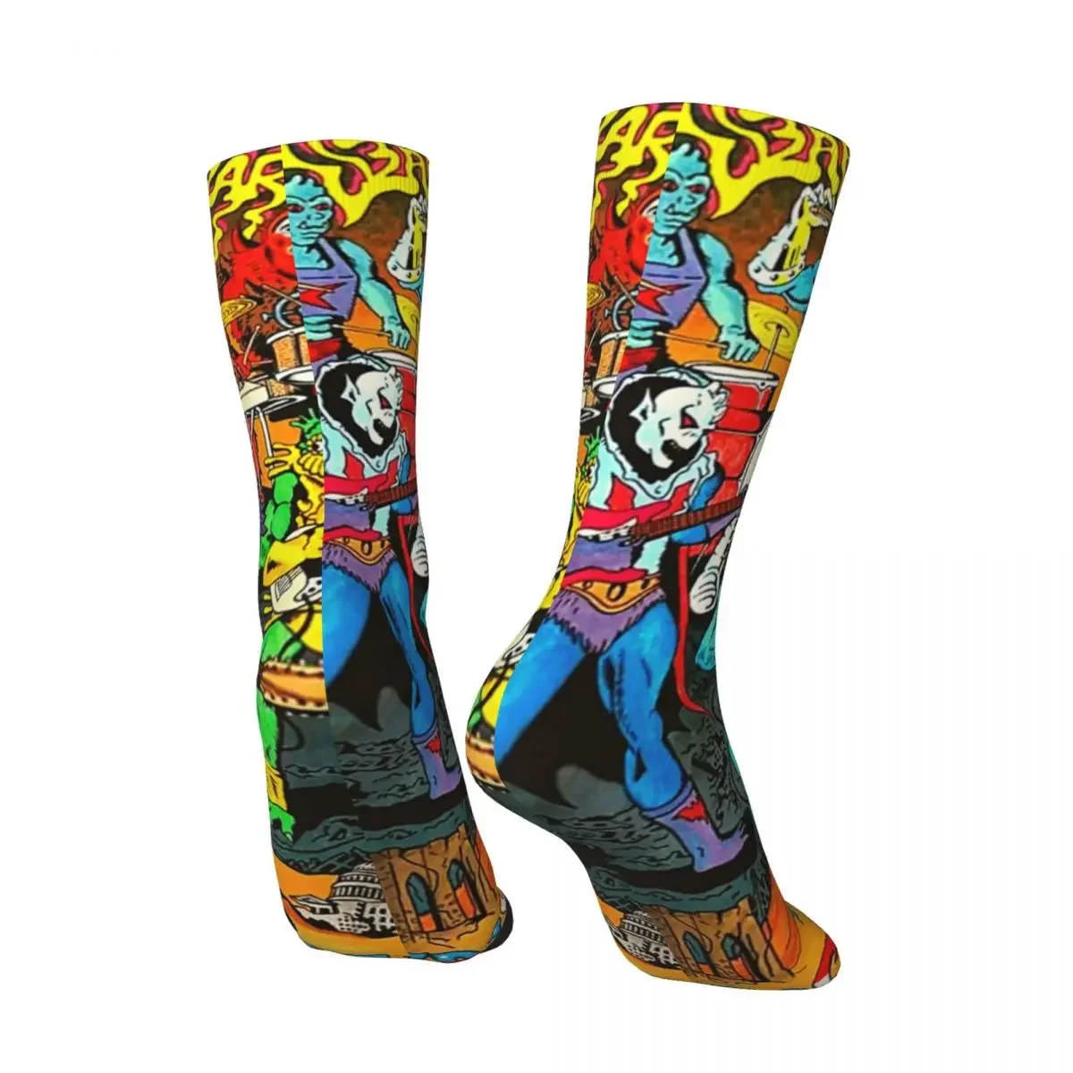 Hip Hop Retro Cool Crazy Men's Compression Socks Unisex Gizzard King and Lizard Street Style Pattern Printed Funny Crew Sock