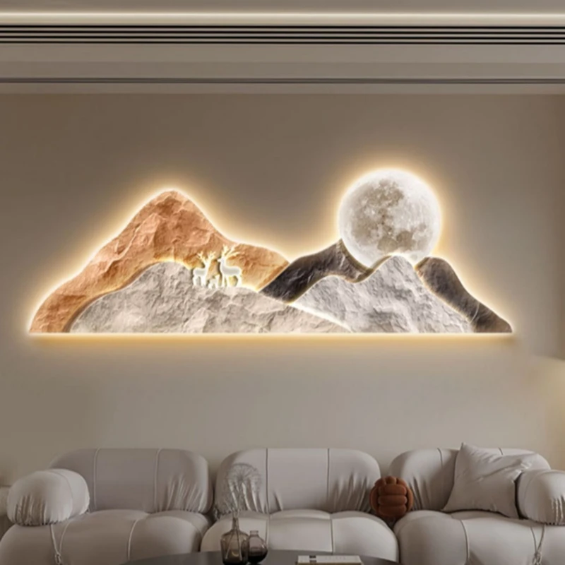 Modern Landscape Frameless Luminescent Interior Painting Led Wall Lamp For Sofa Living Room Dining Room Bedroom ClosetDecoration