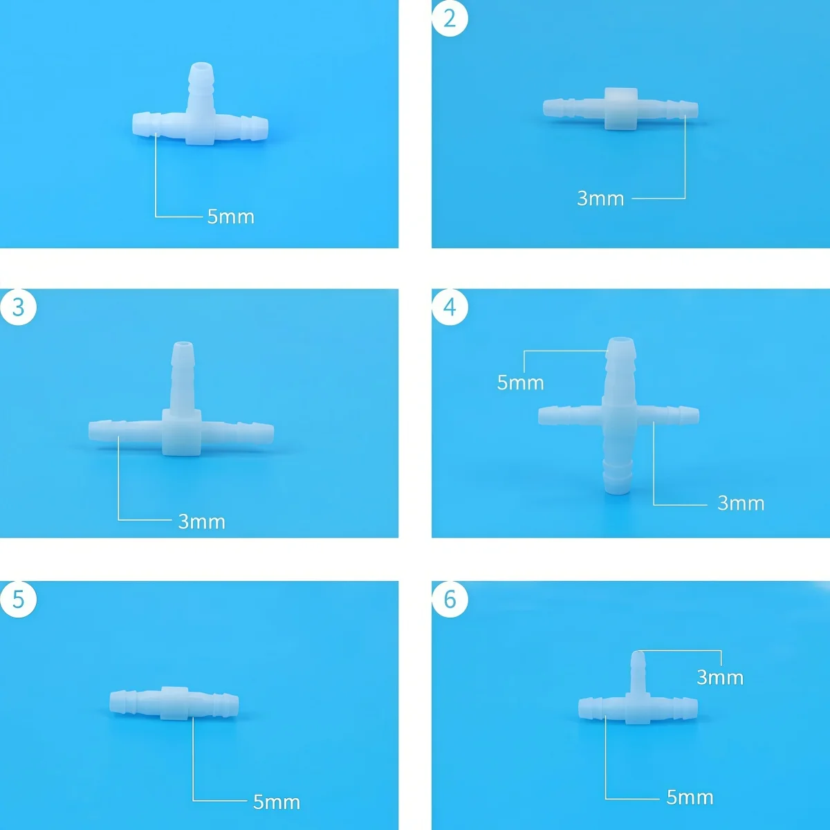 3/5/10pcs Dental Unit Joint Plastic Straight Joint Copper Triple Joints Quaduple Joints Dental Chair Replacement Spare Parts