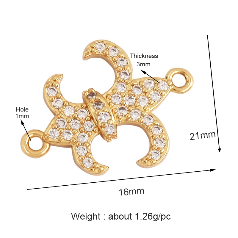 Trendy Love Lightning Enamel  Twin Hole Evil Luck Eye Hand Connector,CZ Zirconia Clasp Bracelet Necklace Components Supplies P01