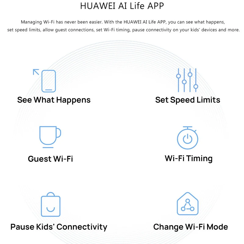 Huawei Q2 Pro Three Female Router Gigabit Home Port Wireless Trough the Wall Wifi Smart Fiber Villa Dual Frequency