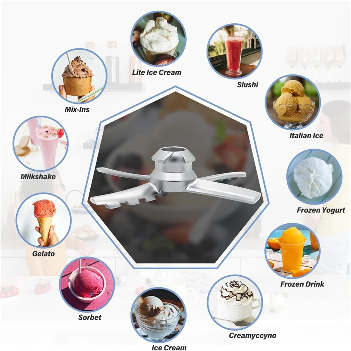 Replacement Paddle Blade for Ninja Creami NC501 CN501CO NC500C NC501C NC501H Ice Cream Makers Ice Cream Mixer Attachment