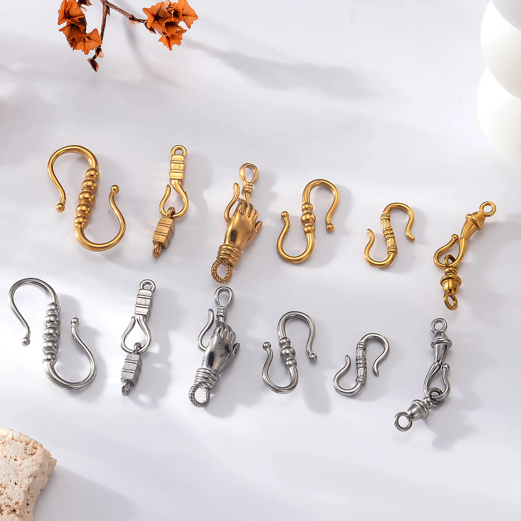 

4Pcs Stainless Steel S Shape Clasp Buckle Fasteners Accessories for Jewelry Making DIY Bracelet Necklace Connector