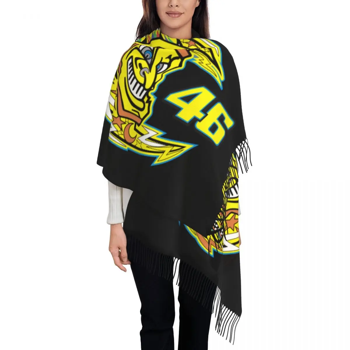 

Lady Large Rossi Scarves Women Winter Fall Soft Warm Tassel Shawl Wraps Scarf