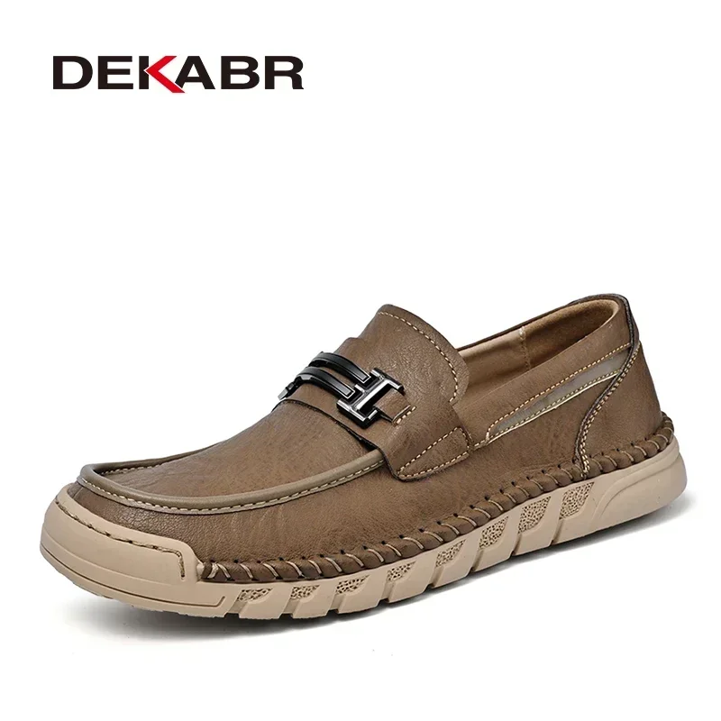 

DEKABR 2025 Designer Men Flats Casual Shoes Slip-On Fashion Handmade Spring Autumn New Men's Shoes Big Size 38-46