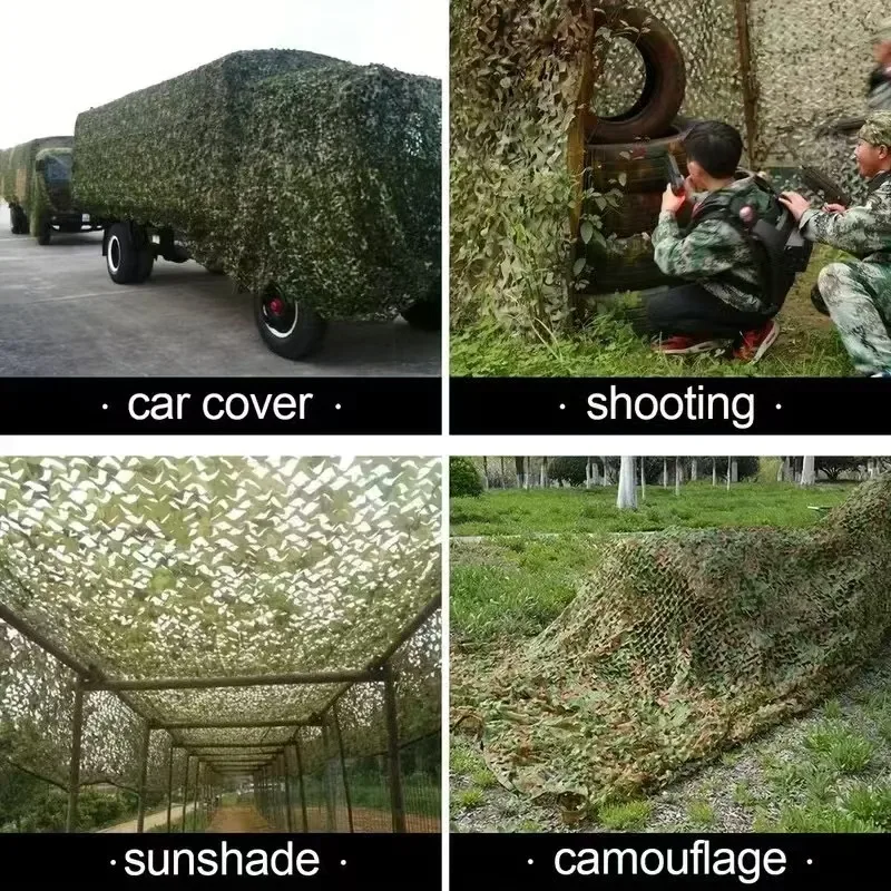 Camouflage Net Hunting Blackout Curtains Suitable for Sunshade Camping Shooting Theme Party Decoration