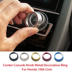2pcs AC Function Knob Decoration Ring Center Console Air Conditioning Control Trim Cover For Honda Civic 10th 2016-2019 Interior