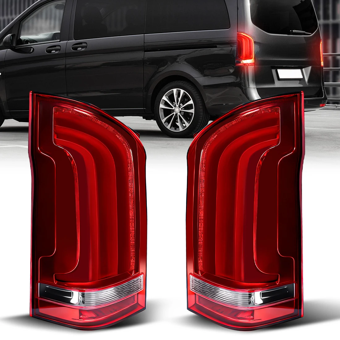 

LED Tail Lamp Assembly For V‑Class W447 MPV 2015 2016 2017 2018-2023 Taillight Brake Reversing Lamp Dynamic Turn Signal Light