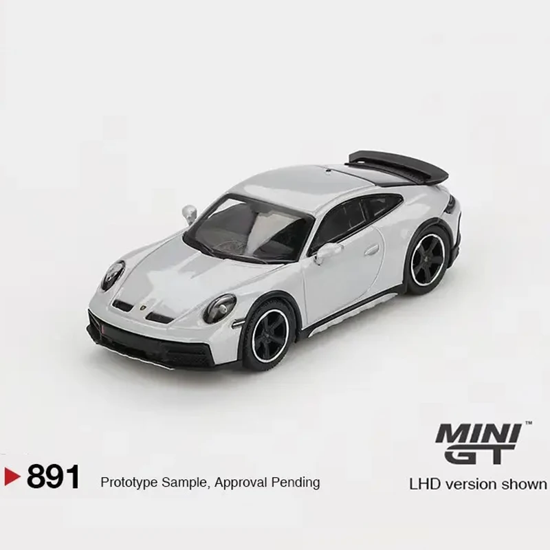 PreSale MINIGT 891 1:64 Porsche 911 992 Dakar Ice Gray Metallic Diecast Model Collection Toys