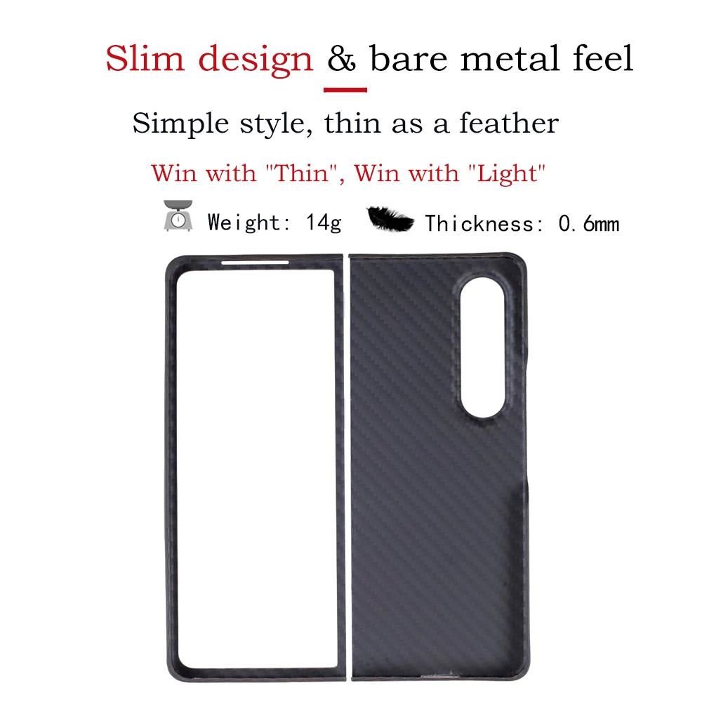 YTF-Carbon Real carbon fiber case For Samsung Galaxy Z Fold 4 case ultra thin Aramid fiber Anti-fall Galaxy Z Fold 5 cover